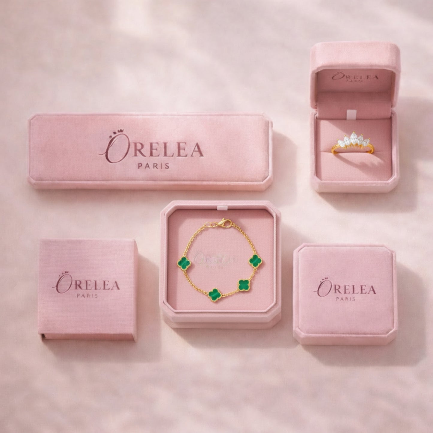 Bague Ajustable MONTI Zircons Plaqué Or - Orelea Paris