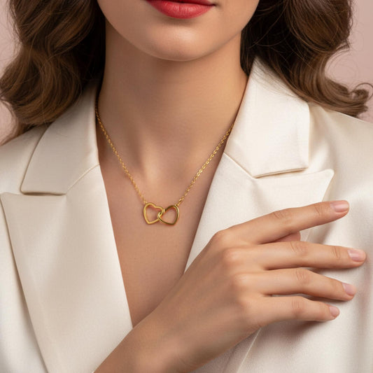 Collier Chaîne LIAISON INFINI Plaque Or - Orelea Paris