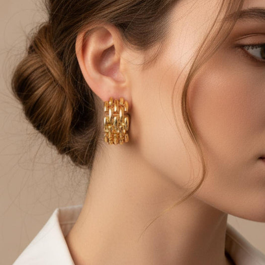 Boucles D’oreilles COCO Plaqué Or– Orelea Paris