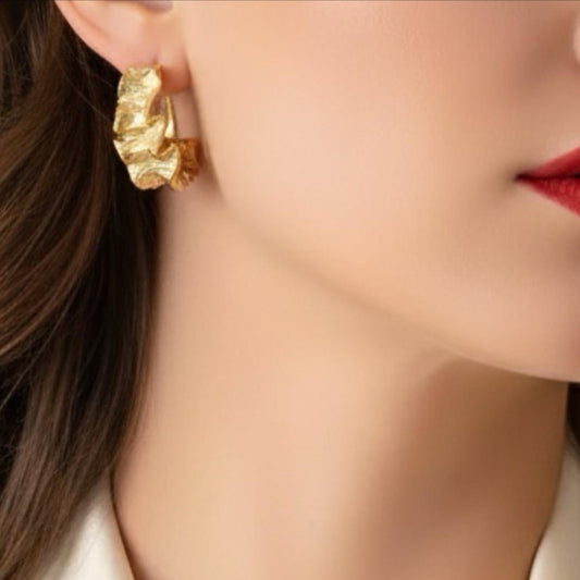 Boucles Créoles FÉLIA Plaqué Or – Orelea Paris