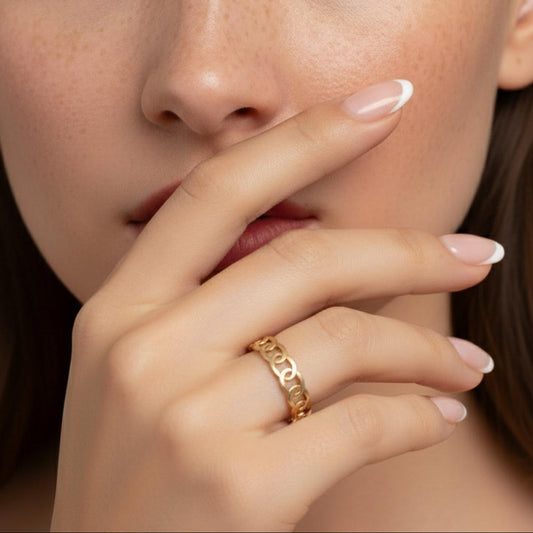 Bague VERCELLI Plaqué Or - Orelea Paris