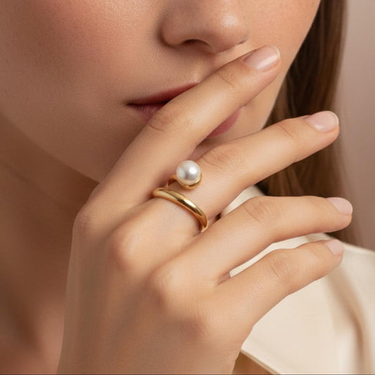 Bague Ajustable AYANA Plaqué Or - Orelea Paris