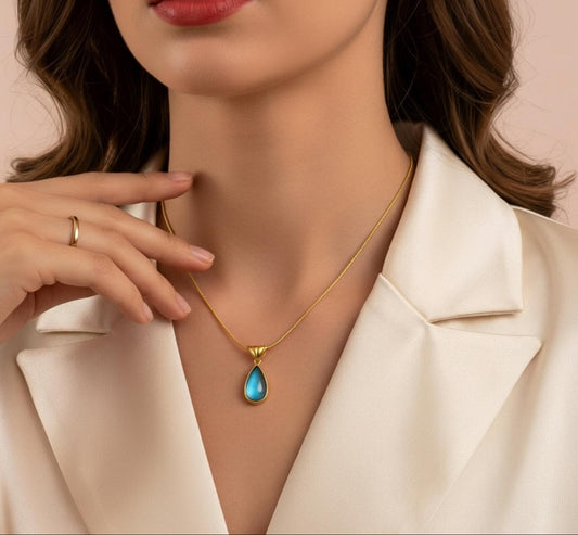 Collier Chaîne DIANA Plaque Or - Orelea Paris