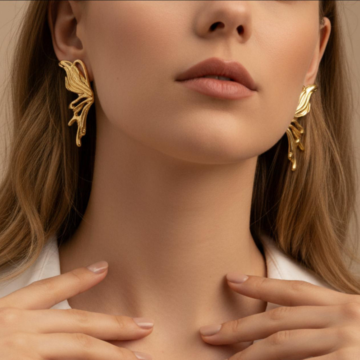 Boucles D’oreilles BUTTERFLY Plaqué Or– Orelea Paris